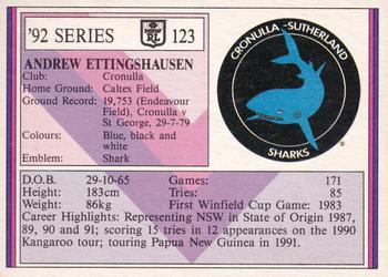 1992 Regina NSW Rugby League #123 Andrew Ettingshausen Back